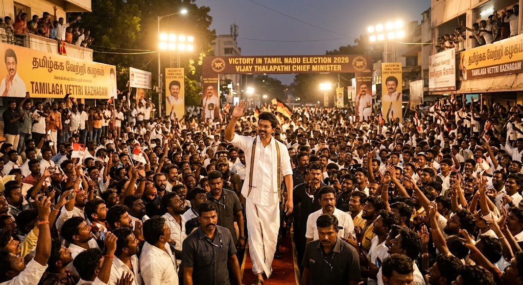 Vijay Thalapathi Becomes Chief Minister of Tamil Nadu After Historic Election Victory