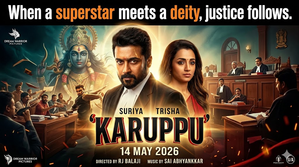 Two Decades Later: Suriya and Trisha Reunite for RJ Balaji’s Fantasy Epic Karuppu