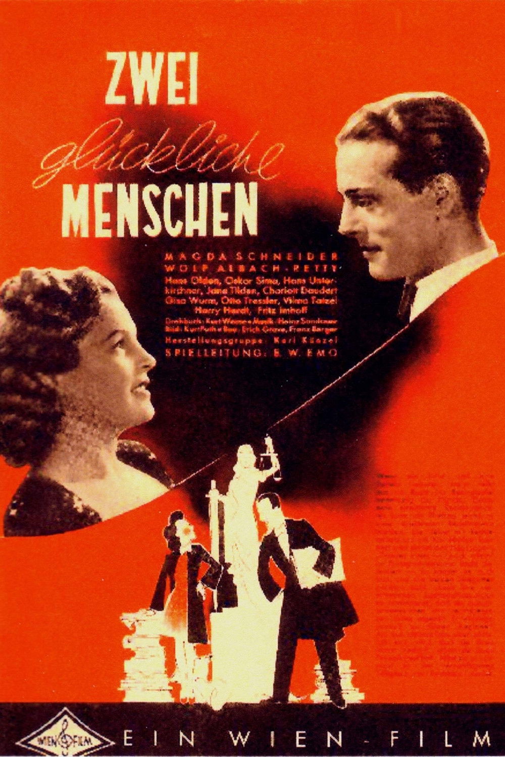 Zwei glückliche Menschen poster
