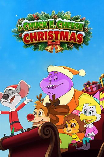 A Chuck E. Cheese Christmas poster